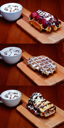 30 Count Case of Individually Wrapped (IW) Large Liege Belgian Dark Chocolate Chip Waffles