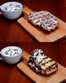 30 Count Case of Large Liege Belgian Dark Chocolate Chip Bulk Pack Waffles