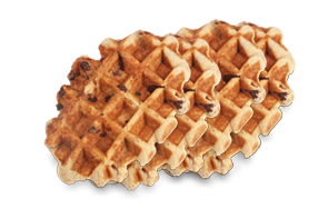 30 Count Case of Large Liege Belgian Dark Chocolate Chip Bulk Pack Waffles