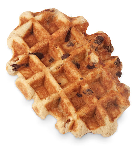 30 Count Case of Large Liege Belgian Dark Chocolate Chip Bulk Pack Waffles