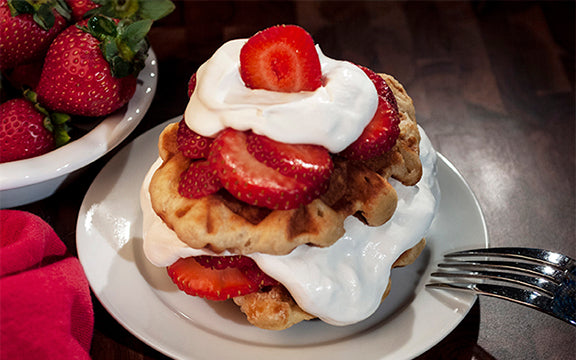 40 Count Case of Individually Wrapped (IW) Medium Liege Belgian Pure Maple Syrup and Butter Waffle