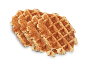 30 Count Case of Individually Wrapped (IW) Large Liege Belgian Pure Maple Syrup and Butter Waffles