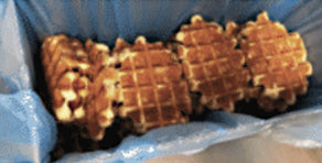 40 Count Case of Medium Liege Belgian Pure Maple Syrup and Butter Bulk Pack Waffles