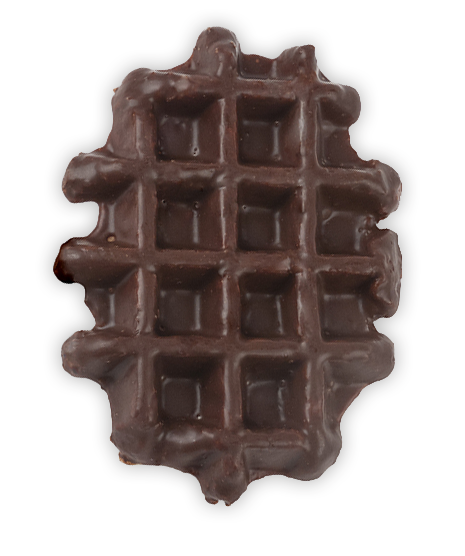 24 Count Case of individually Wrapped (IW) Large Cocoa Covered Liege Belgian Waffles