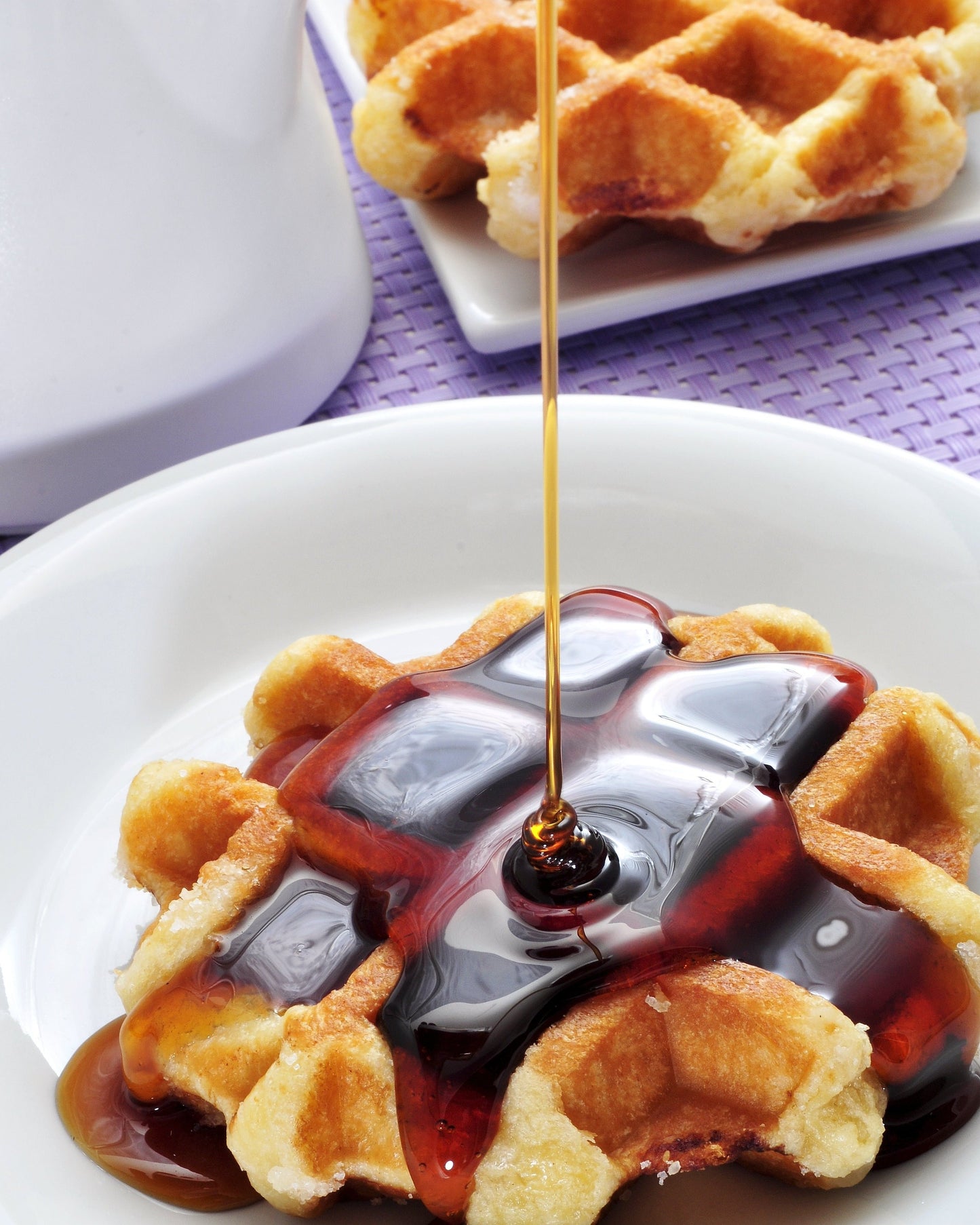 40 Count Case of Medium Liege Belgian Pure Maple Syrup and Butter Bulk Pack Waffles
